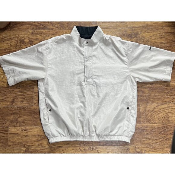 Footjoy Dryjoys Golf Mens Large Beige Quarter Zip Pullover Waterproof XL - Picture 1 of 10